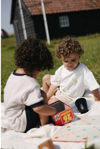 LEVV Little T-shirt met backprint wit Jongens Stretchkatoen Ronde hals - Foto 2