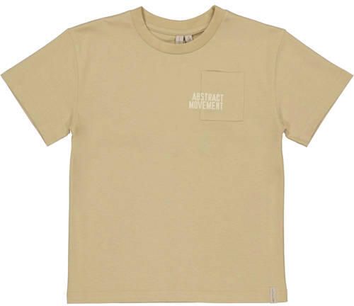 LEVV Little T-shirt met backprint zand Beige Jongens Katoen Ronde hals - Foto 2