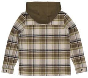 LEVV overhemd NIGEL met all over print beige olijfgroen zwart Bruin Jongens Katoen Capuchon 122