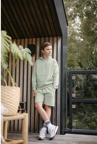 LEVV regular fit sweatshort KORS lichtgroen Korte broek Jongens Katoen 128 - Foto 3