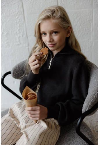 LEVV sweater FENNA grijs Effen 116 | Sweater van - Foto 2