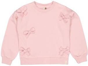 LEVV sweater lichtroze Meisjes Katoen Ronde hals Effen