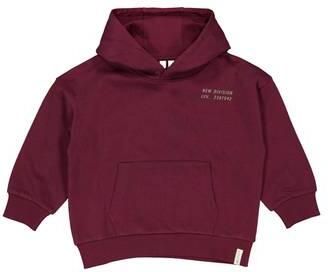 LEVV sweater met backprint donkerrood Jongens Katoen Capuchon Backprint