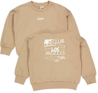 LEVV sweater met backprint lichtbruin Backprint - Foto 2