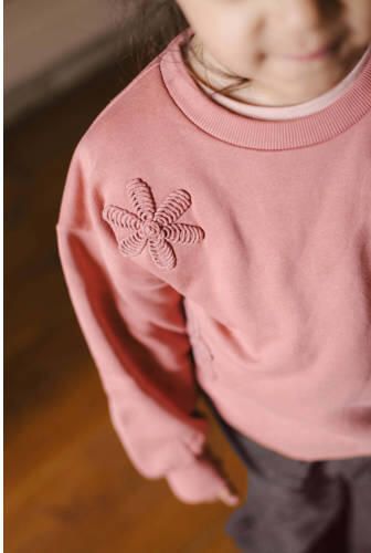 LEVV sweater roze Effen | Sweater van