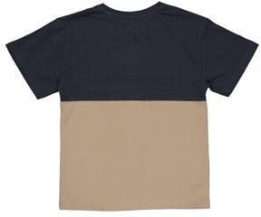 LEVV T-shirt KAS donkerblauw rood kameel Jongens Katoen Ronde hals Meerkleurig 116