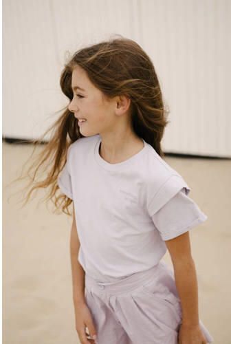 LEVV T-shirt KAYRA violet Paars Meisjes Katoen Ronde hals Effen 116