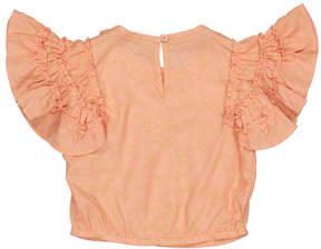 LEVV T-shirt MIEN oranje Meisjes Viscose Ronde hals Effen 140 - Foto 3