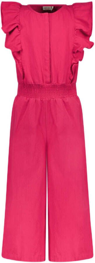Like Flo jumpsuit roze Meisjes Katoen Ronde hals Effen 104