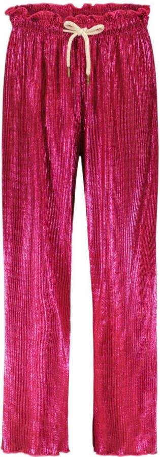LIKE FLO Meisjes Broeken Metallic Plisse Guillot Roze