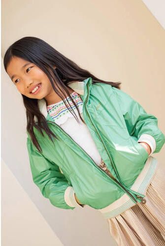 Like Flo bomberjack zomer groen Jas Meisjes Nylon Capuchon Effen 122