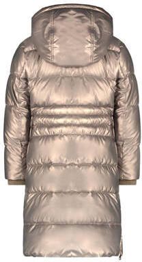 Like Flo quilted gewatteerde winterjas Abby champagne metallic Goud Meisjes Polyester Capuchon 122 128 - Foto 5