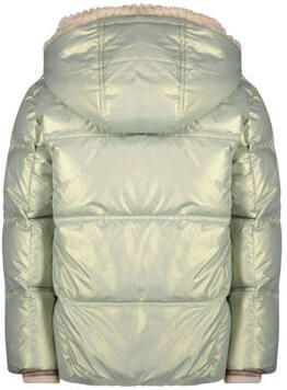 Like Flo quilted gewatteerde winterjas Amaya zachtgroen metallic beige Meisjes Polyester Capuchon 146 152 - Foto 2