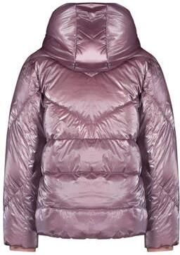 Like Flo quilted gewatteerde winterjas Ashley metallic warm roze Meisjes Polyamide Capuchon 146 152 - Foto 3