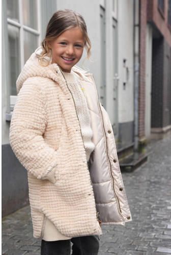 Like Flo reversible gewatteerde winterjas Ariana goud metallic beige Meisjes Polyester Capuchon 158 164 - Foto 3