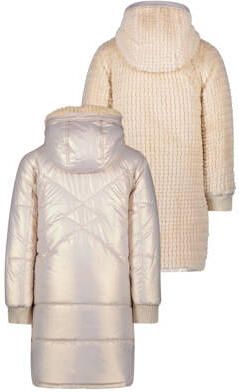 Like Flo reversible gewatteerde winterjas Ariana goud metallic beige Meisjes Polyester Capuchon 158 164 - Foto 2