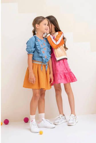 Like Flo reversible satijnen bomberjack zomer roze oranje Jas Meerkleurig 152 - Foto 1