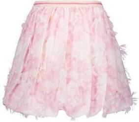 Like Flo rok met all over print en franjes lichtroze wit Meisjes Polyester 104 - Foto 3