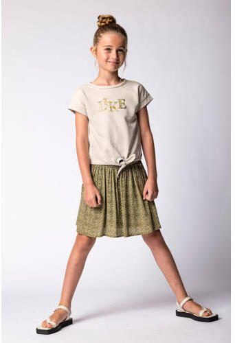Like Flo rok met dierenprint groen Meisjes Polyester Dierenprint 104 - Foto 3