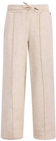 Like Flo straight leg gemêleerde sweatpants beige Broek Meisjes Katoen glitter - Foto 3