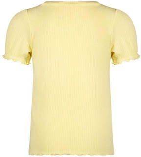 Like Flo T-shirt lichtgeel Meisjes Viscose Ronde hals Effen 104 - Foto 2