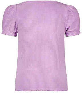 Like Flo T-shirt lila Paars Meisjes Viscose Ronde hals Effen 122