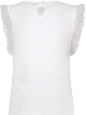 Like Flo T-shirt wit Top Meisjes Katoen Ronde hals Meerkleurig 110