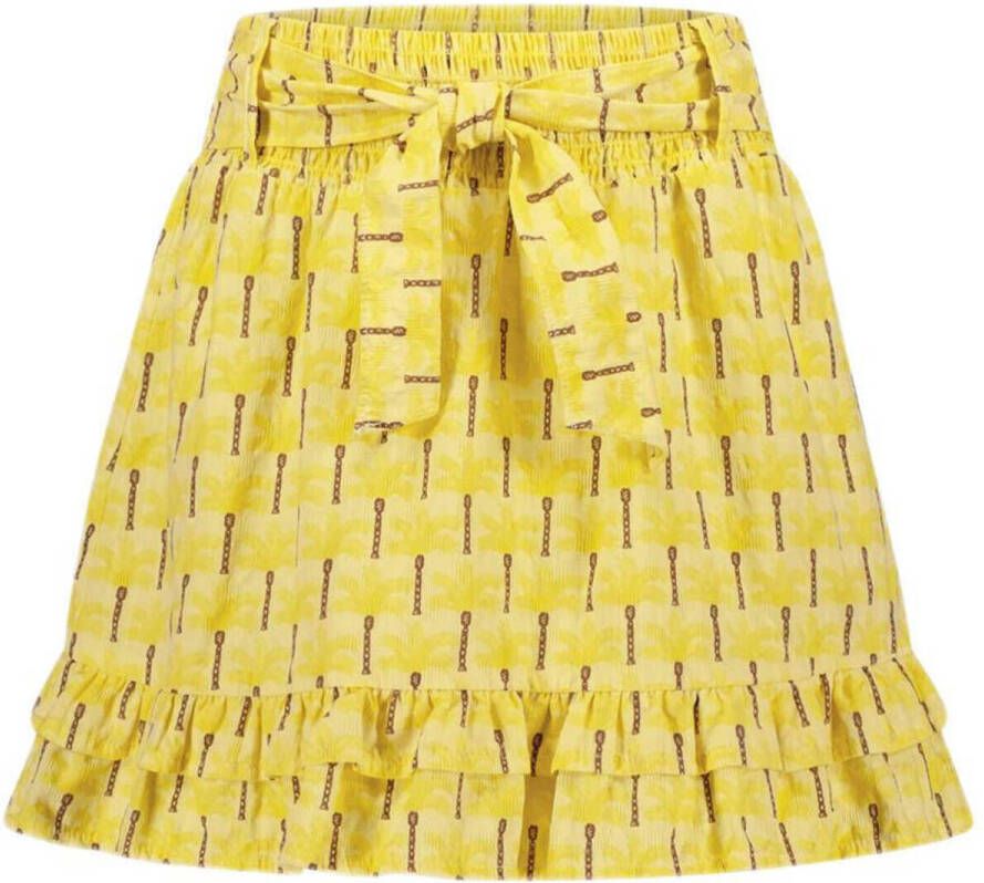 Like Flo rok met all over print en ruches geel Meisjes Katoen All over print 104 - Foto 3