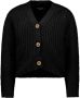 Like Flo grofgebreid vest zwart - Thumbnail 1