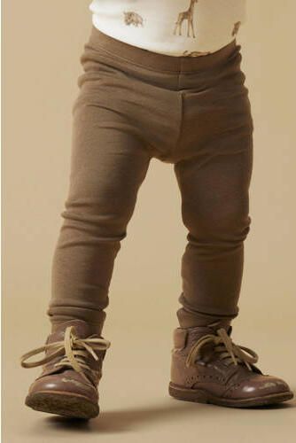 LIL' ATELIER BABY casual broek bruin Katoen Effen