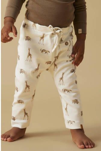 LIL' ATELIER BABY casual broek offwhite Ecru Jongens Katoen All over print