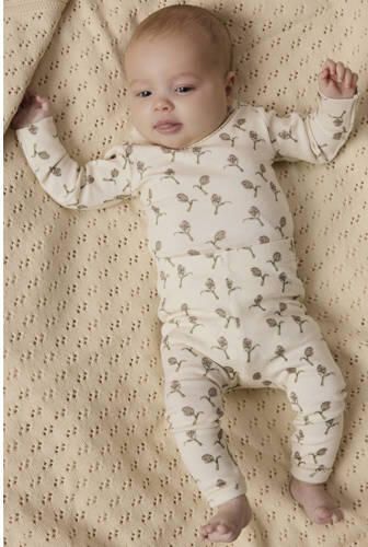 LIL' ATELIER BABY gebloemde legging ecru Meisjes Stretchkatoen All over print - Foto 2