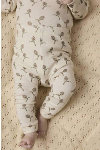 LIL' ATELIER BABY gebloemde legging ecru Meisjes Stretchkatoen All over print - Foto 3