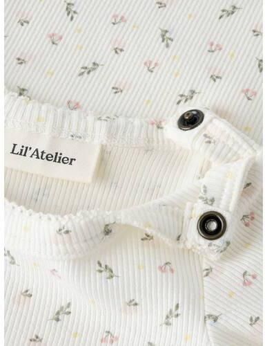 LIL' ATELIER BABY gebloemde romper wit Meisjes Katoen Ronde hals Bloemen - Foto 2