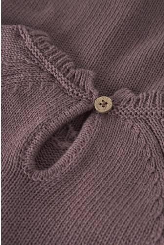 LIL' ATELIER BABY gebreide jacquard jurk oudroze Meisjes Katoen Ronde hals - Foto 2