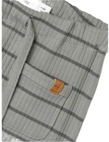 LIL' ATELIER BABY gestreepte broek NBMKAIL grijs Jongens Katoen Streep 68 - Foto 3