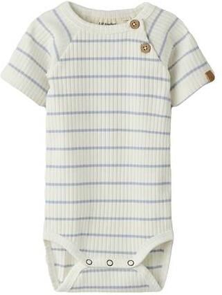 LIL' ATELIER BABY gestreepte romper wit Jongens Katoen Ronde hals Streep
