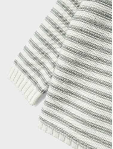 LIL' ATELIER BABY gestreepte trui NBMKADIN offwhite grijs Ecru Jongens Katoen Ronde hals 80 - Foto 2