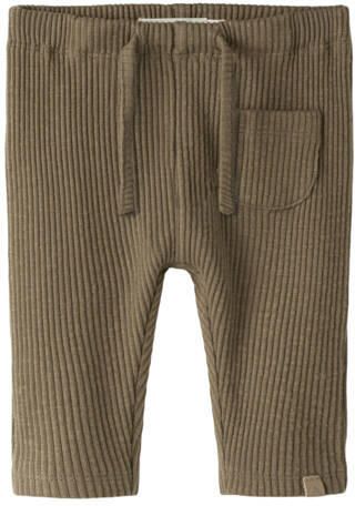 LIL' ATELIER BABY katoenen babybroek bruin Jongens Stretchkatoen