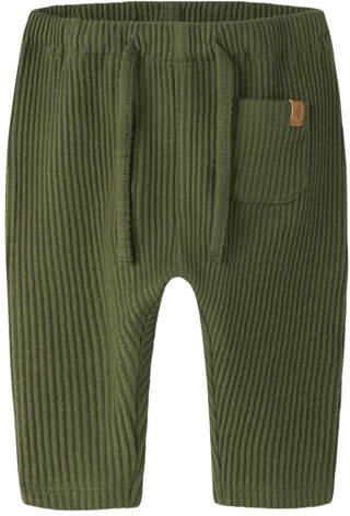 LIL' ATELIER BABY katoenen babybroek groen Jongens Stretchkatoen