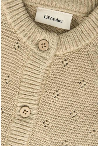 LIL' ATELIER BABY katoenen boxpak beige Effen - Foto 2
