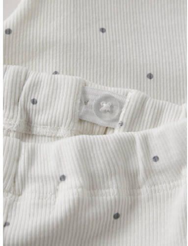 LIL' ATELIER BABY katoenen gebreide babybroek met stippen ecru Jongens Stretchkatoen - Foto 2