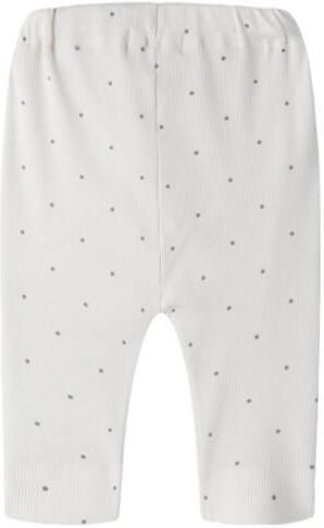 LIL' ATELIER BABY katoenen gebreide babybroek met stippen ecru Jongens Stretchkatoen - Foto 3
