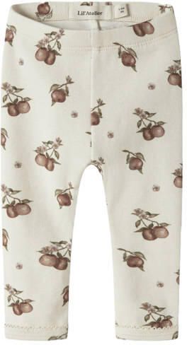 LIL' ATELIER BABY legging met print ecru Meisjes Stretchkatoen All over print