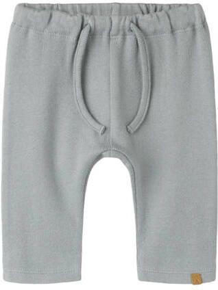 LIL' ATELIER BABY loose fit babybroek grijs Jongens Stretchkatoen Effen