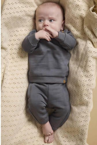 LIL' ATELIER BABY regular fit joggingbroek grijs Jongens Sweat - Foto 4