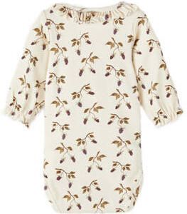 LIL' ATELIER BABY NBFGAYA romper met ruches ecru Meisjes Biologisch katoen Ronde hals 56 - Foto 3