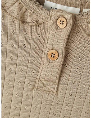 LIL' ATELIER BABY NBFRACHEL romper beige Bruin Meisjes Tencel Ronde hals 62 - Foto 2