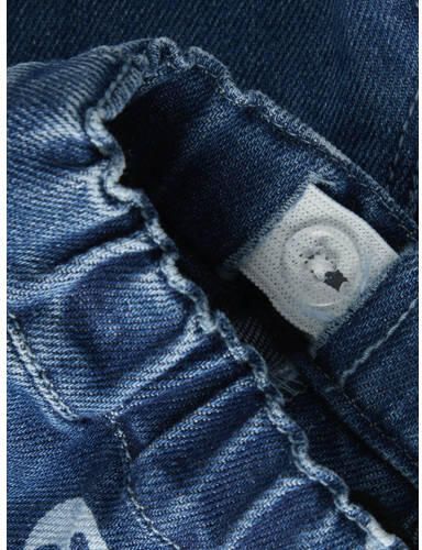 LIL' ATELIER BABY NBMLIVO loose fit jeans met print donkerblauw Jongens Denim - Foto 2