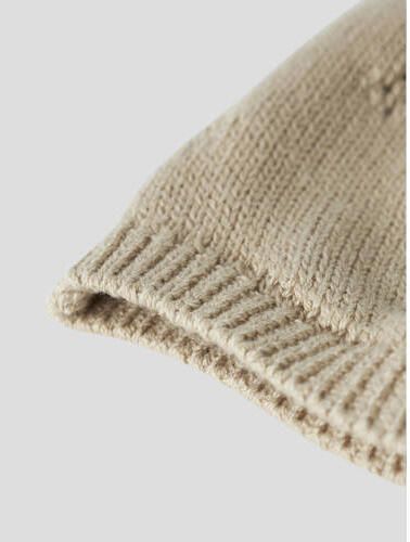 LIL' ATELIER BABY Nbnlaguna katoenen muts beige Effen - Foto 2